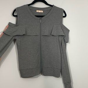 Powder Blu | Open Shoulder Sweater